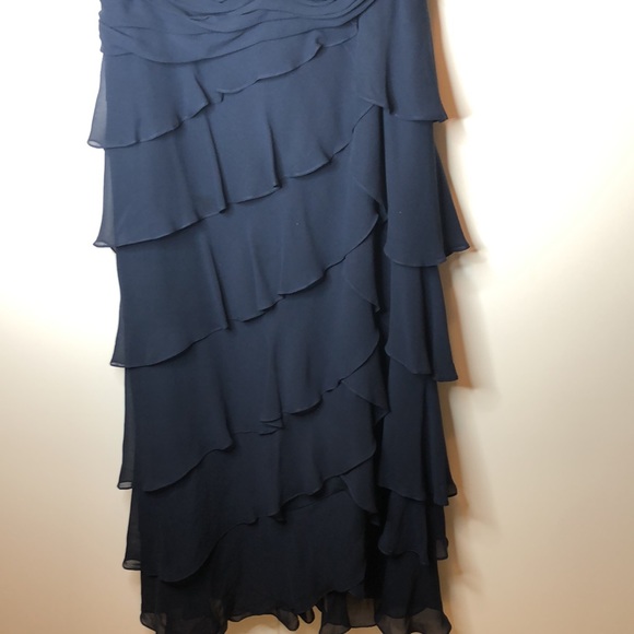 Navy Chiffon Dress 14 - Picture 5 of 9